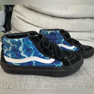 Vans Blue and Black Cosmic Print Sneakers
